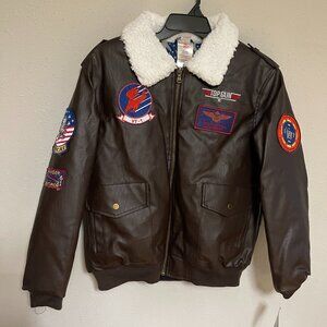 Top Gun Tom Cruise Men's Leather Bomber Jacket Size Large NWT